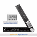 2 in 1 Angle Finder Tool for Woodworking Measurement 8 "/200 Mm, Plastic Angle Ruler with Digital Display, 360° Digital Protract