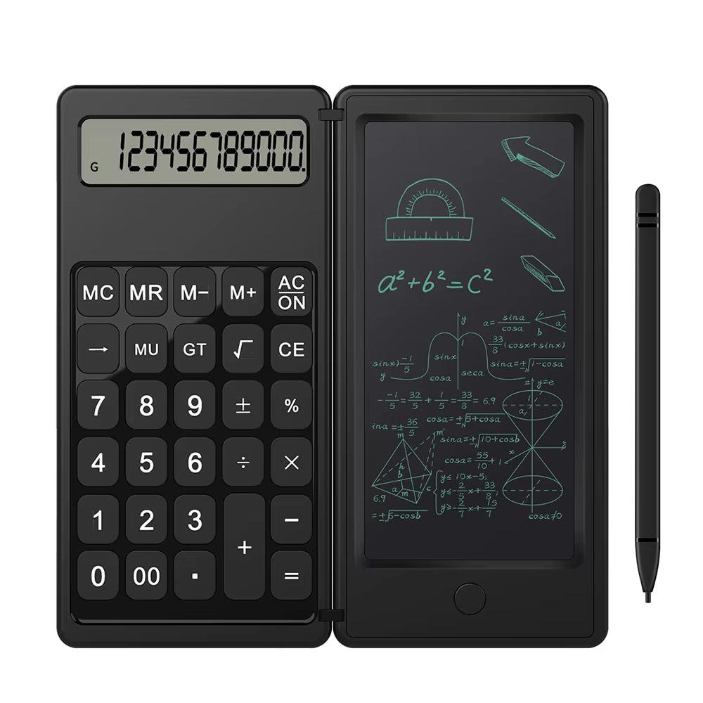 Versatile 12-Digit Portable Scientific Calculator with LCD Writing Tablet and Erase Button - Perfect for Students, Office, and Home Use