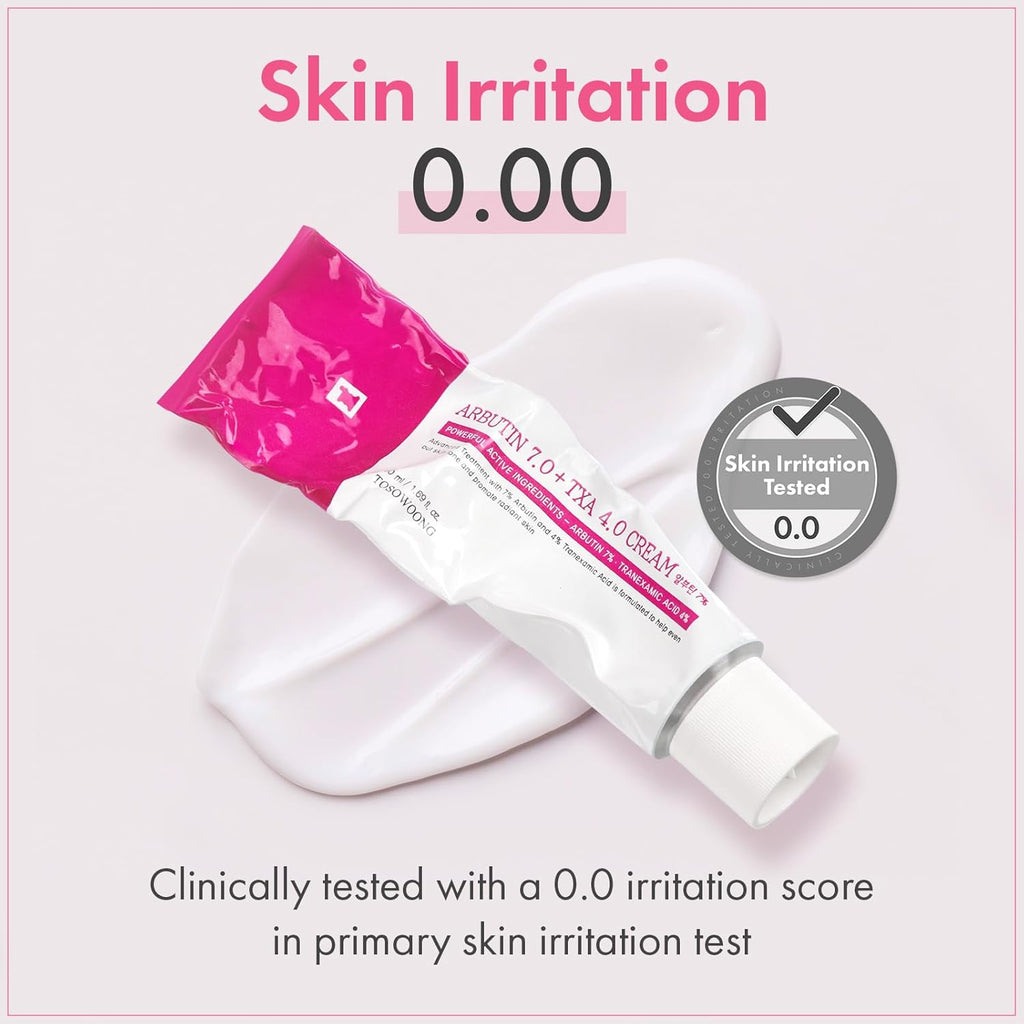 Arbutin 7% + Tranexamic Acid 4% Cream for Dark Spots, Brightening