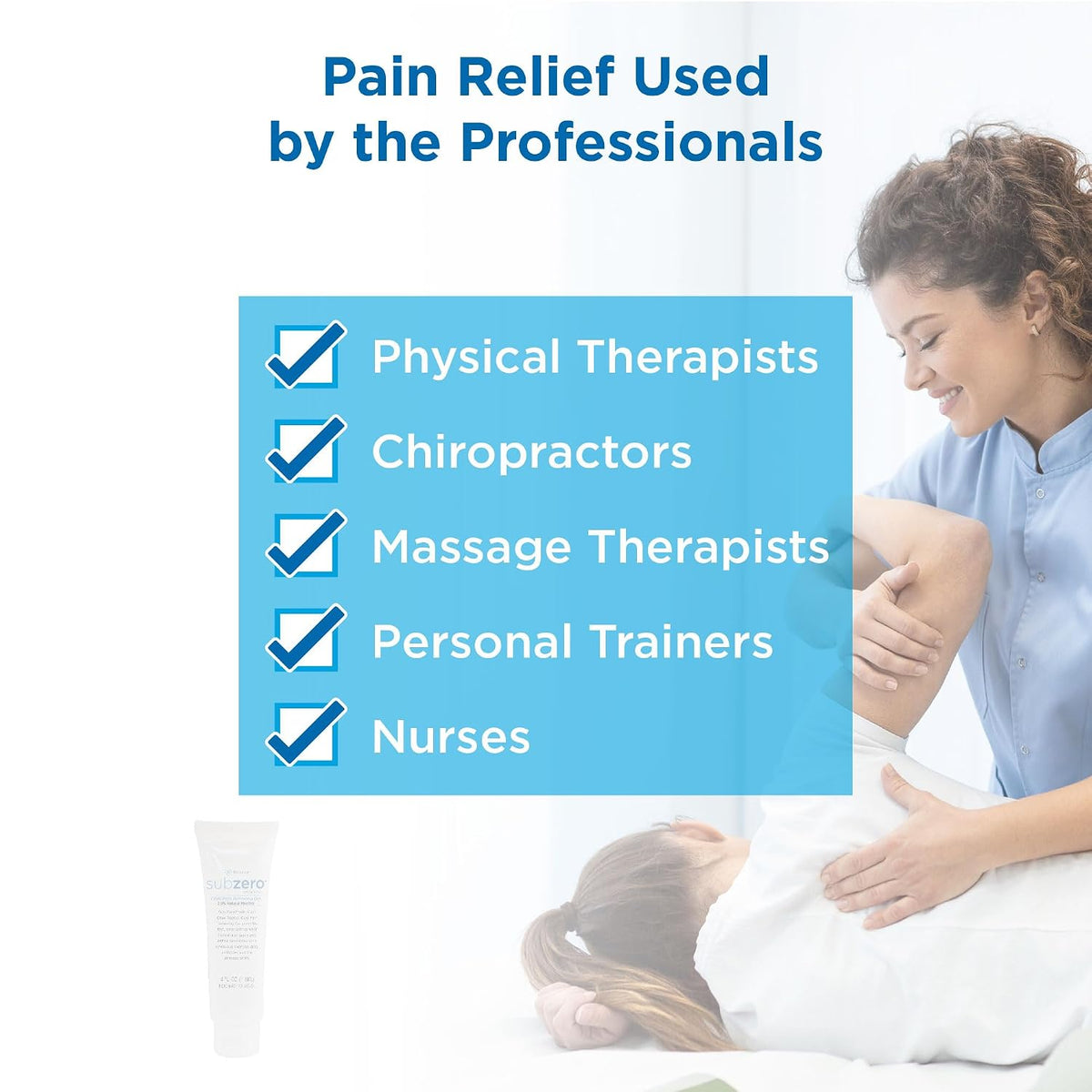 Sub Zero Cooling Pain Relief Gel, 4Oz Tube - Joint Relief and Nerve Pain Relief Cream for Muscle Deep Pain Relief and Arthritis Relief