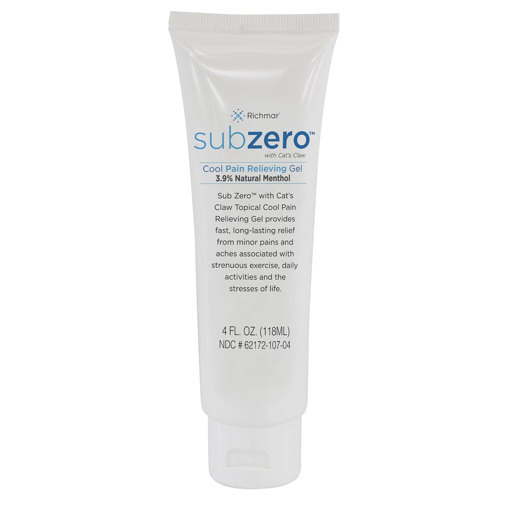 Sub Zero Cooling Pain Relief Gel, 4Oz Tube - Joint Relief and Nerve Pain Relief Cream for Muscle Deep Pain Relief and Arthritis Relief