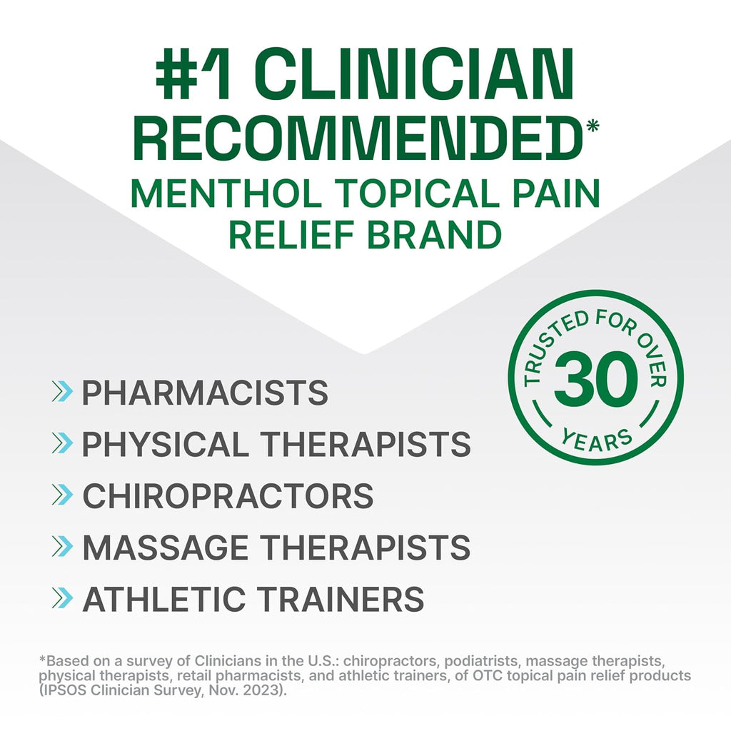 Professional Pain Relief Gel, Cooling Menthol, 4 FL OZ (3 Pack)