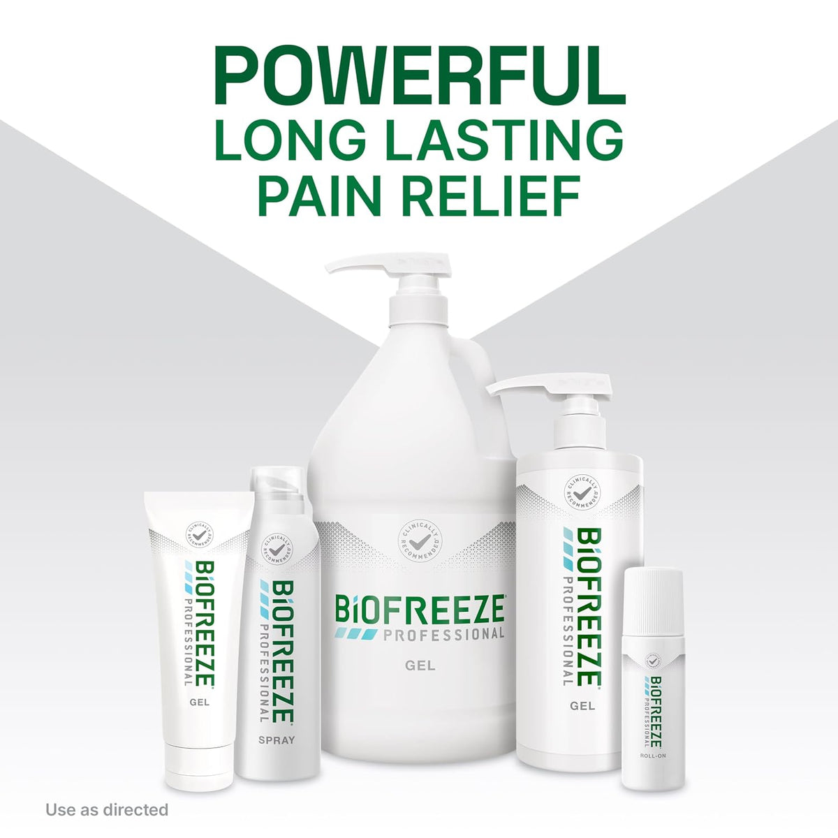Professional Pain Relief Gel, Cooling Menthol, 4 FL OZ (3 Pack)