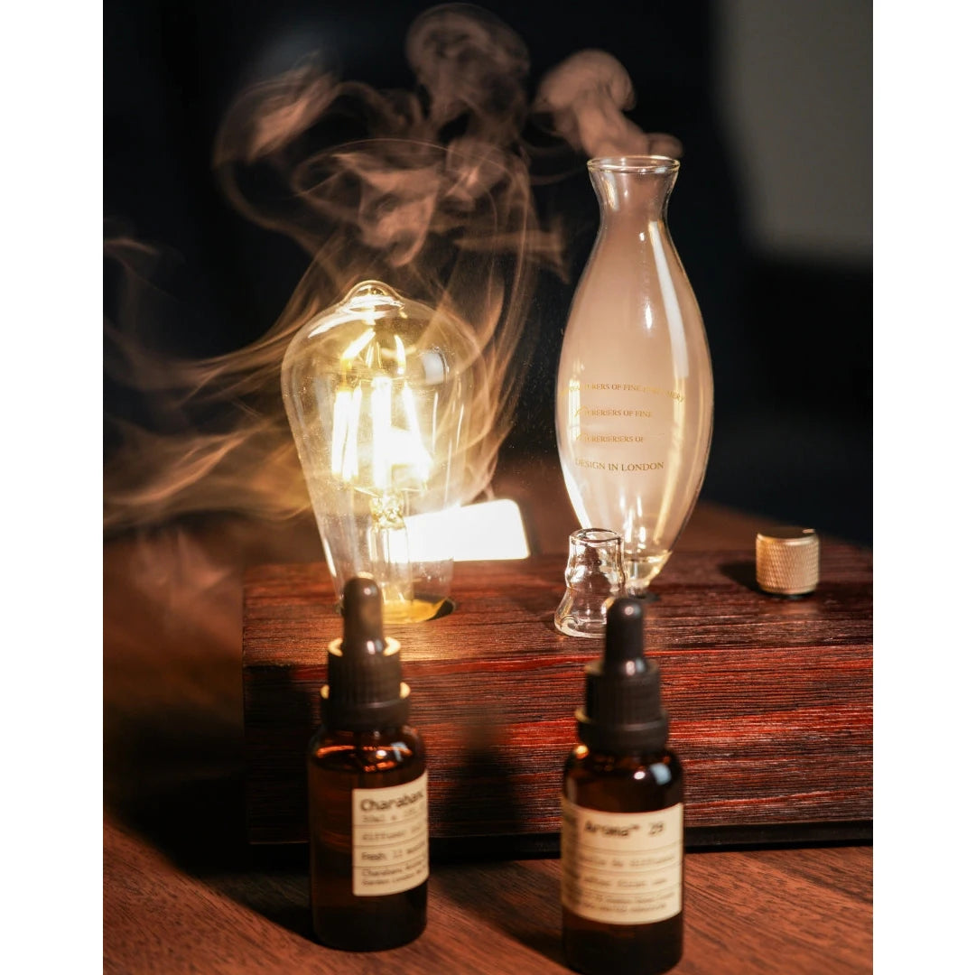 Transform Your Space with the Vintage Tungsten Filament Aroma Diffuser & Humidifier - Experience the Essence of Sandalwood Essential Oils